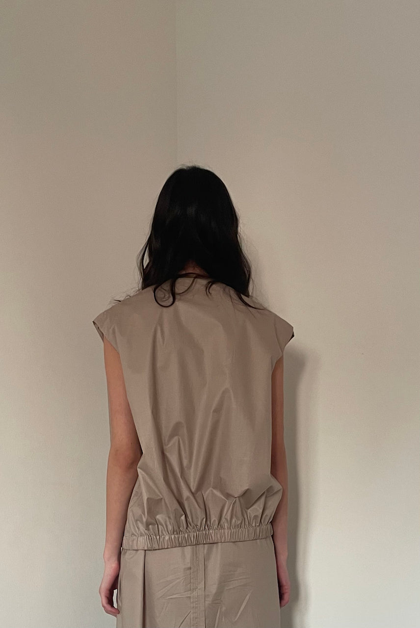 MARTI - gilet con dettaglio pieghe e fiocchi