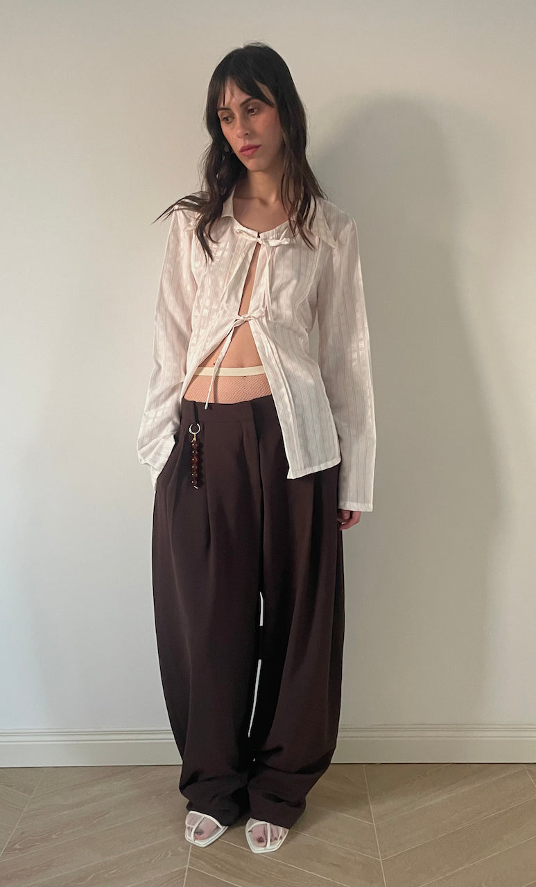 LISSA SHIRT - camicia avvitata con pieghe cucite